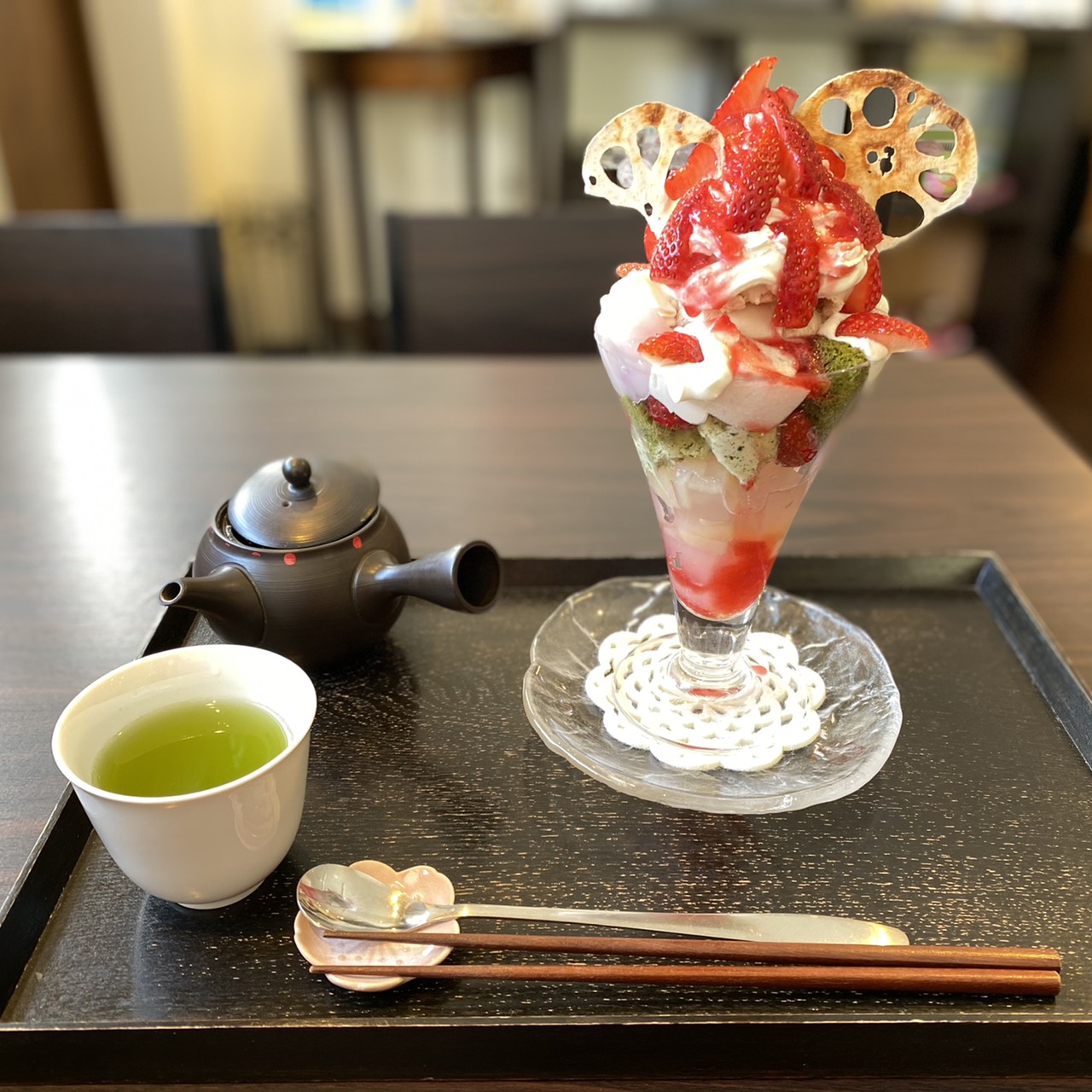 日本茶カフェ茶楽逢 さらい 札幌豊平区でお茶屋の絶品パフェを堪能 おにやんグルメ